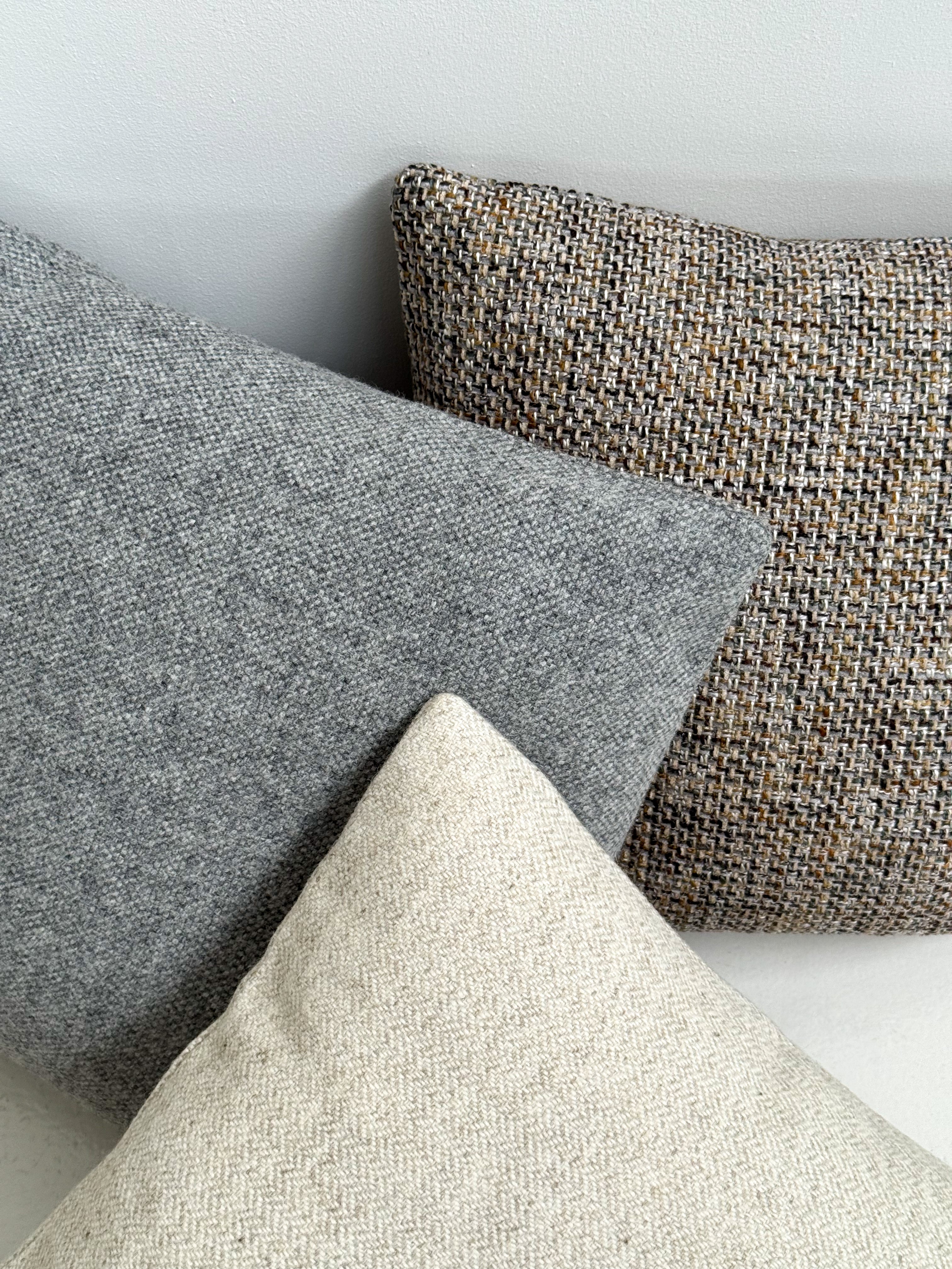 Soft Woolen Pillow - Grey 