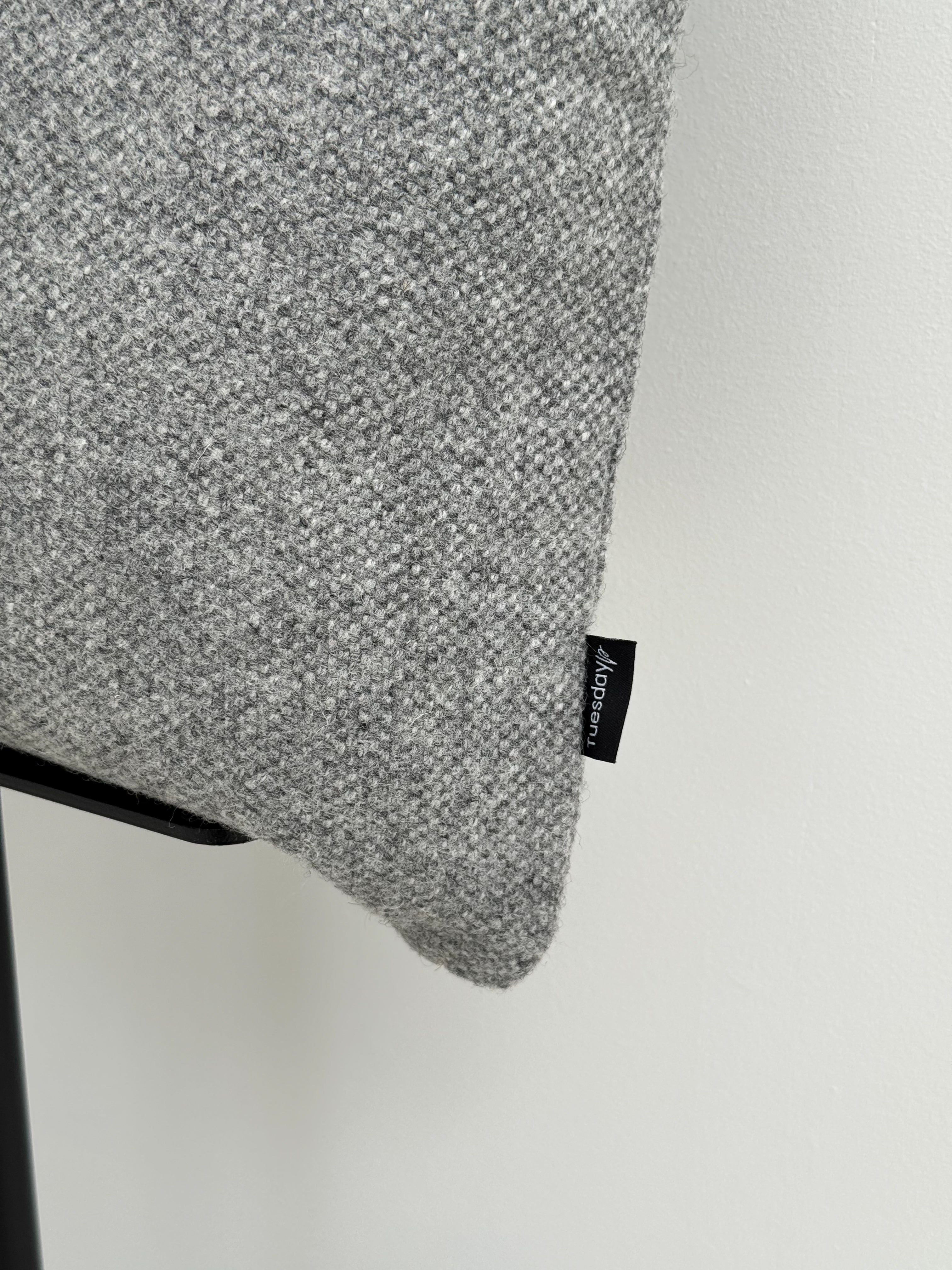 Soft Woolen Pillow - Grey 