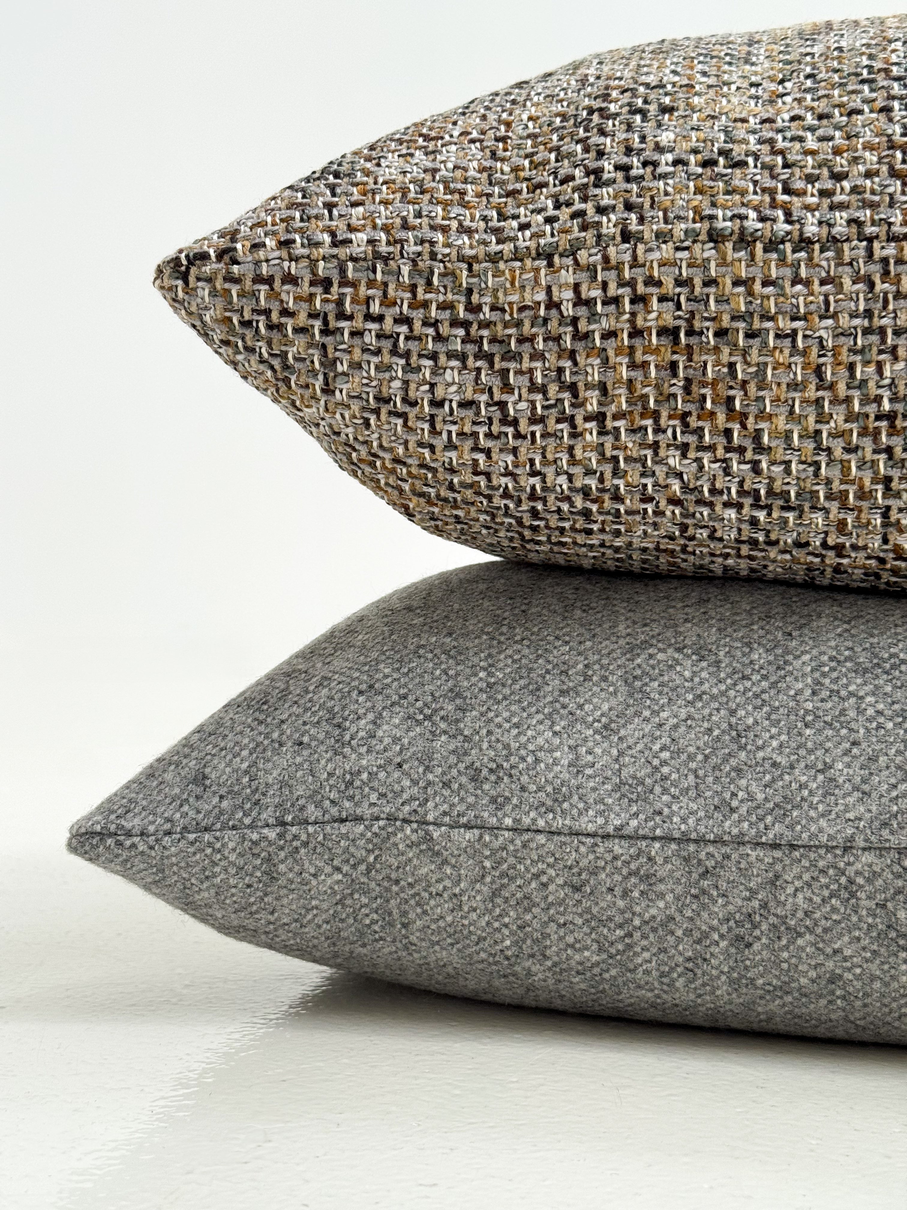 Soft Woolen Pillow - Grey 