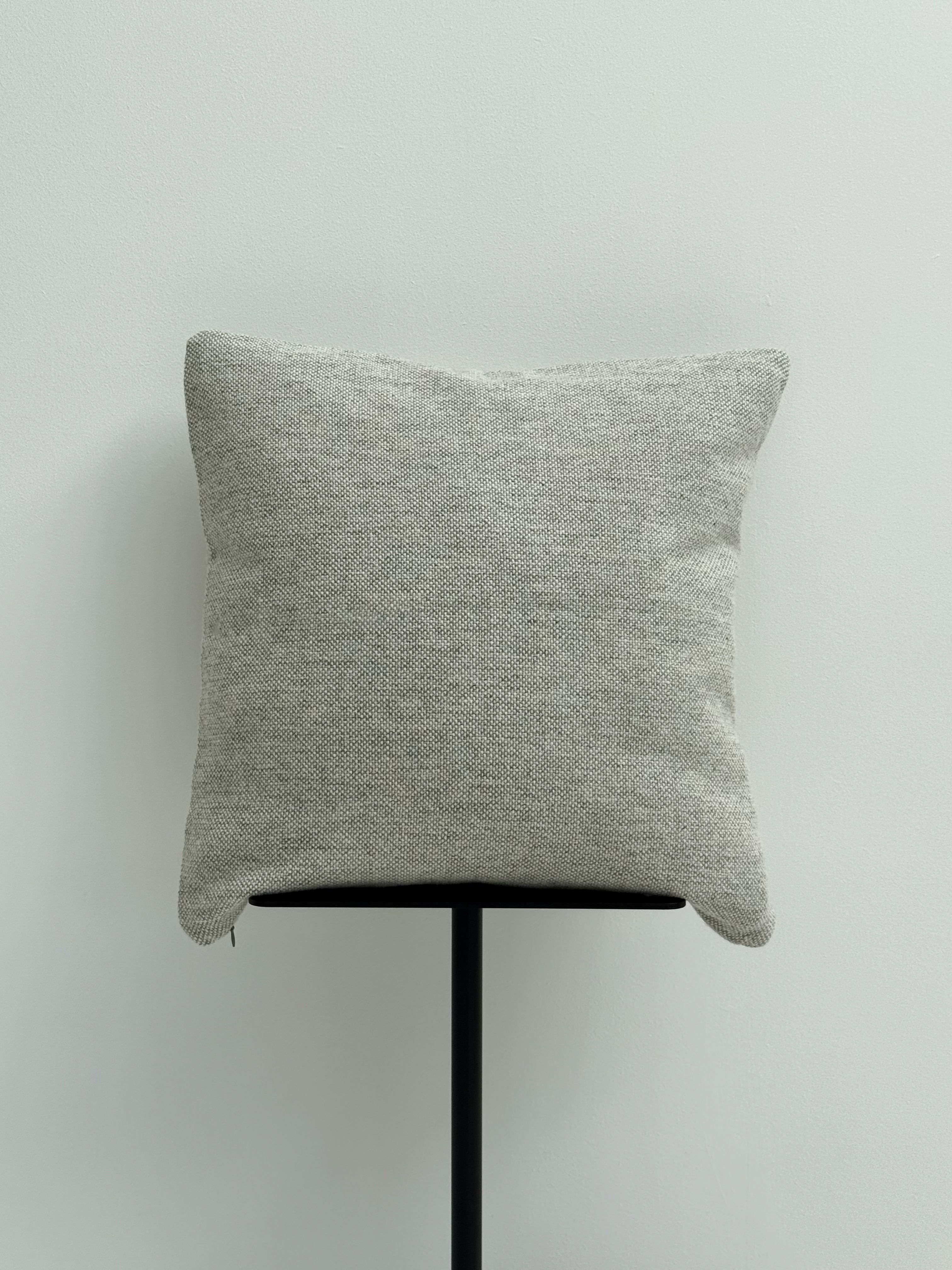 Soft Woolen Pillow - Light Grey 