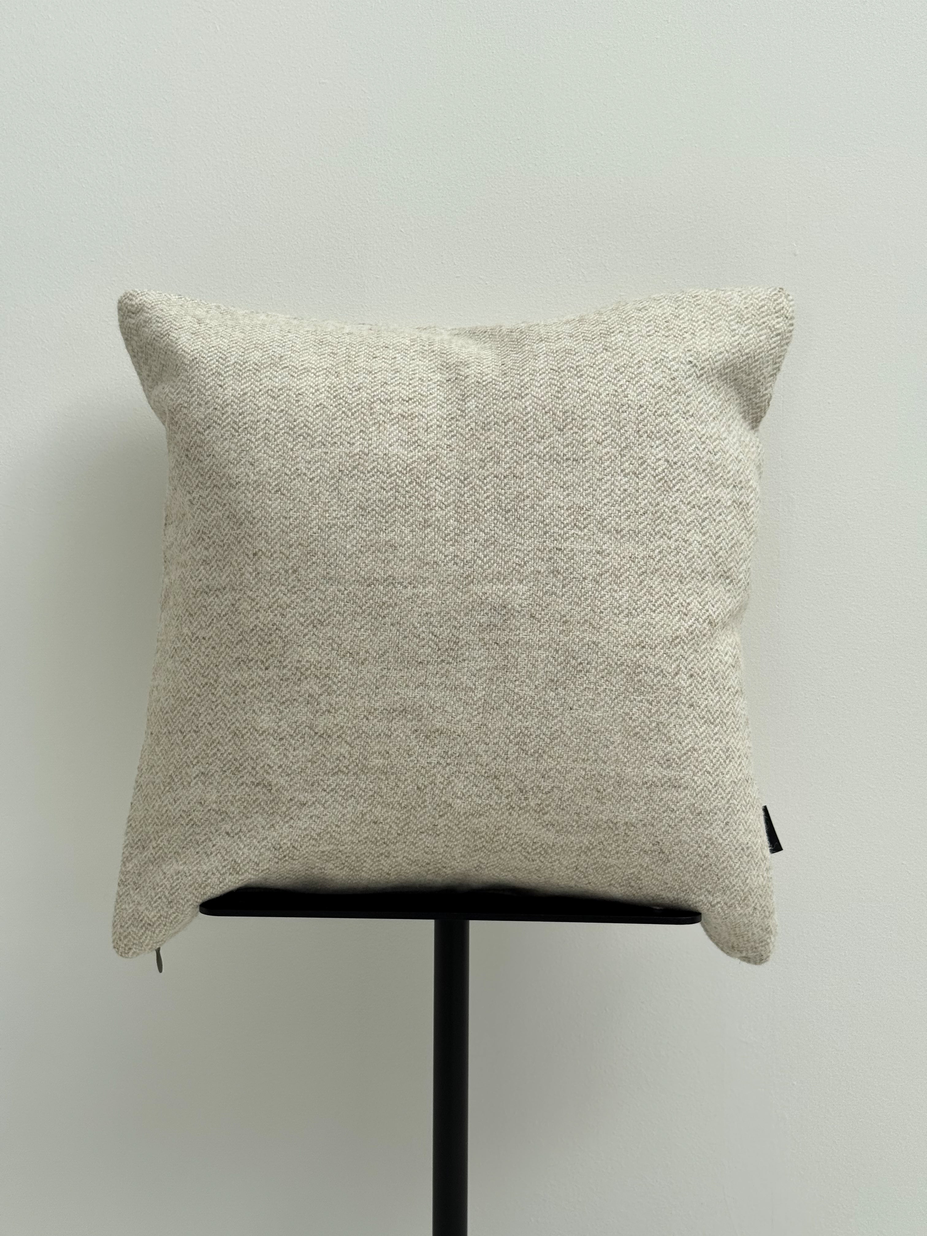 Classic Woolen Pillow - Beige 