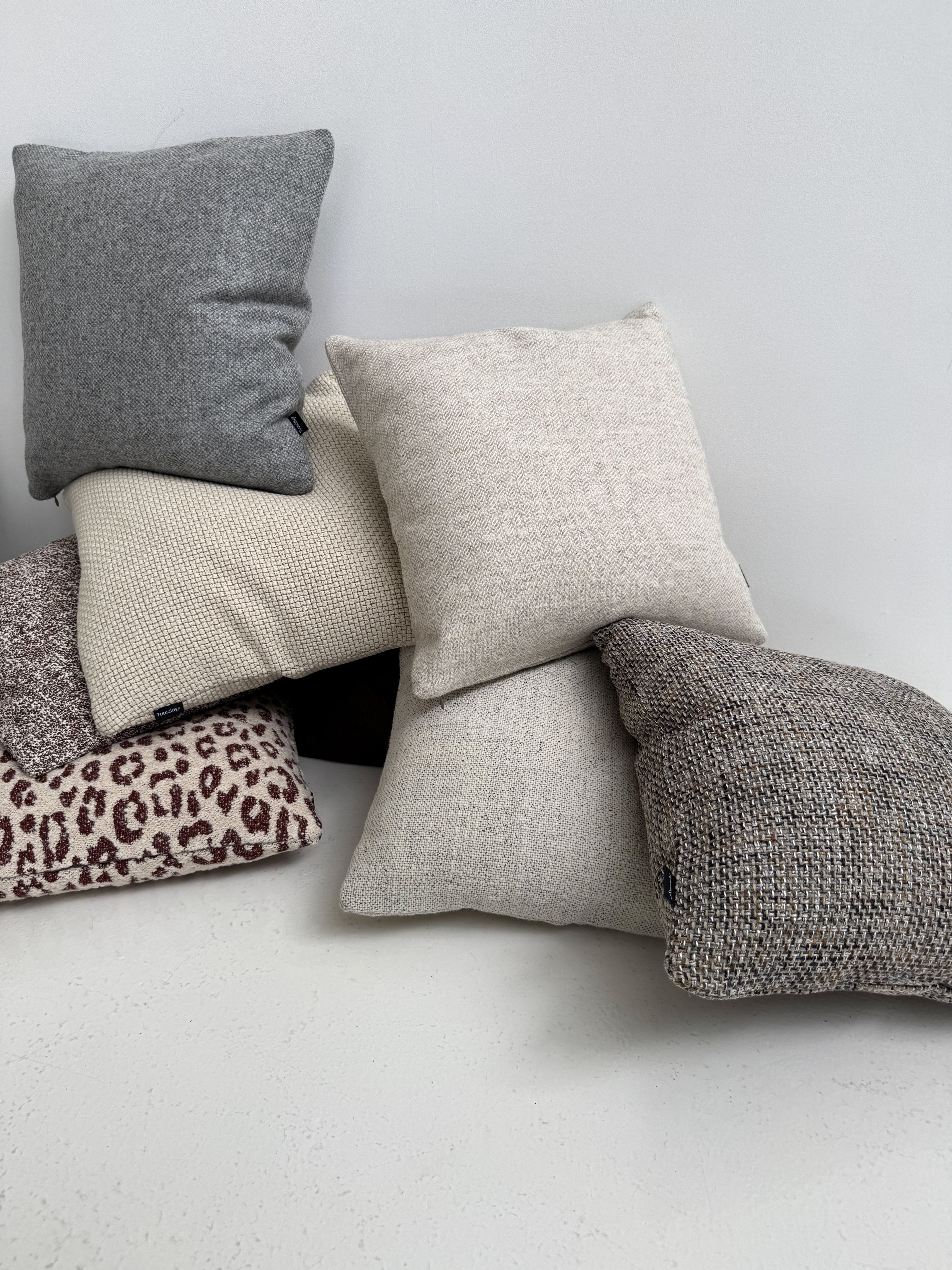 Classic Woolen Pillow - Beige 