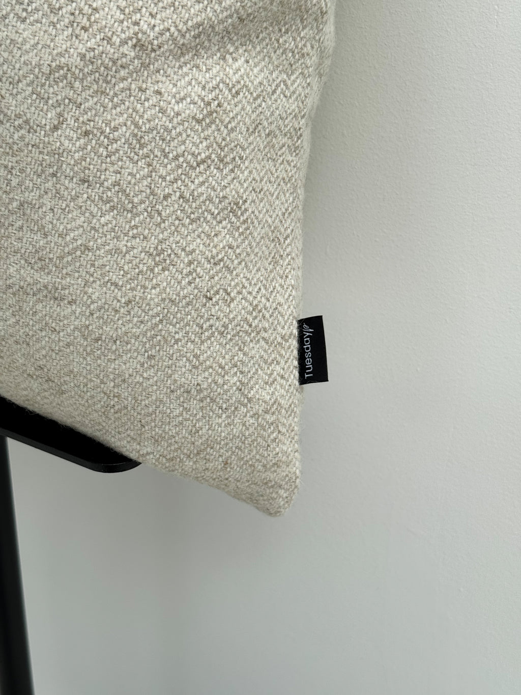 Classic Woolen Pillow - Beige 