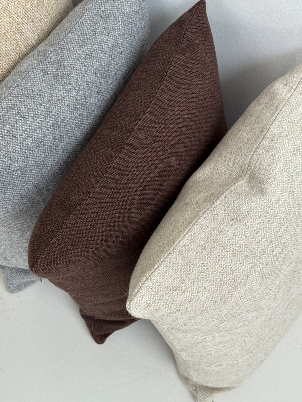 Classic Woolen Pillow - Beige 