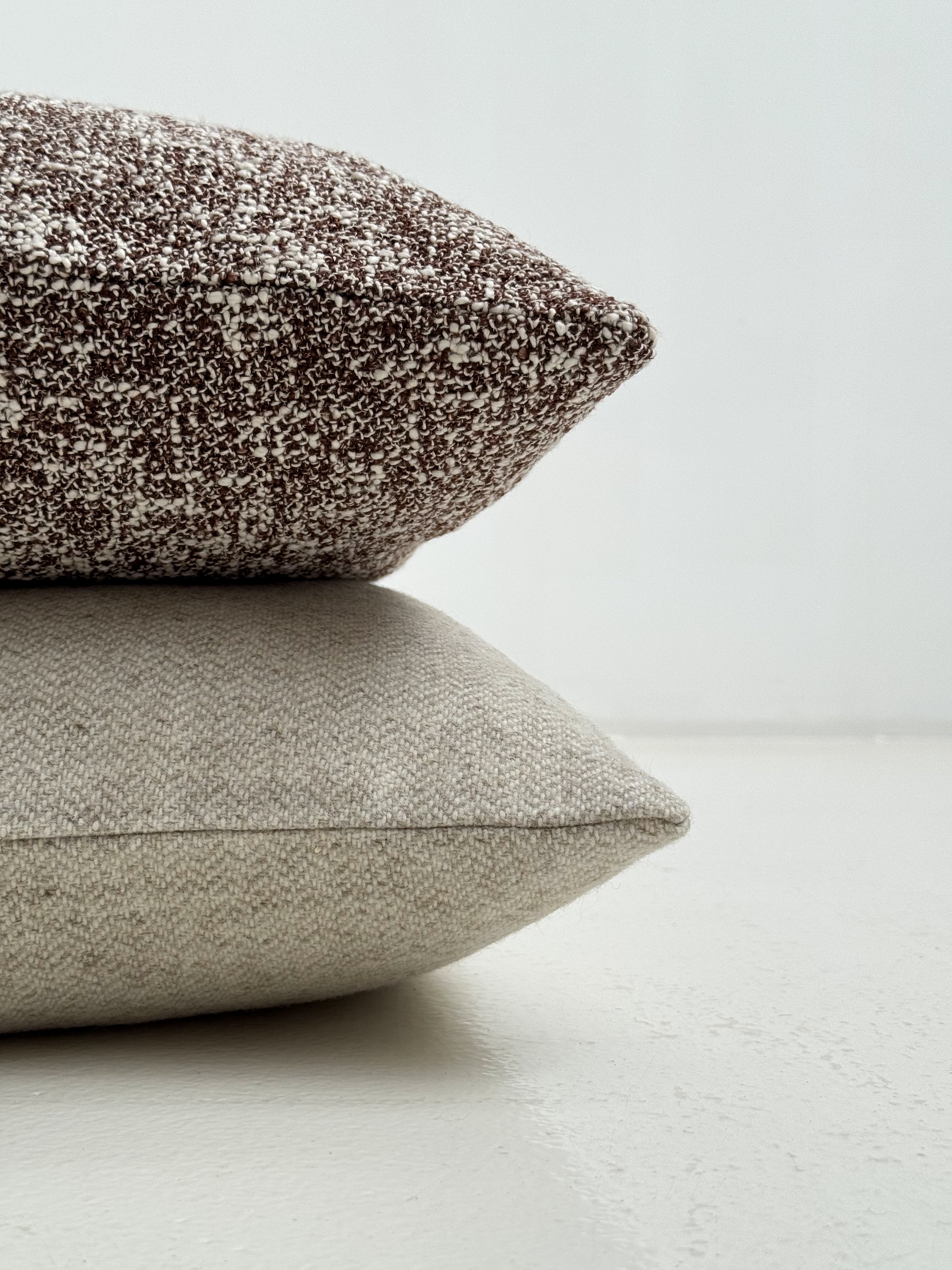 Classic Woolen Pillow - Beige 