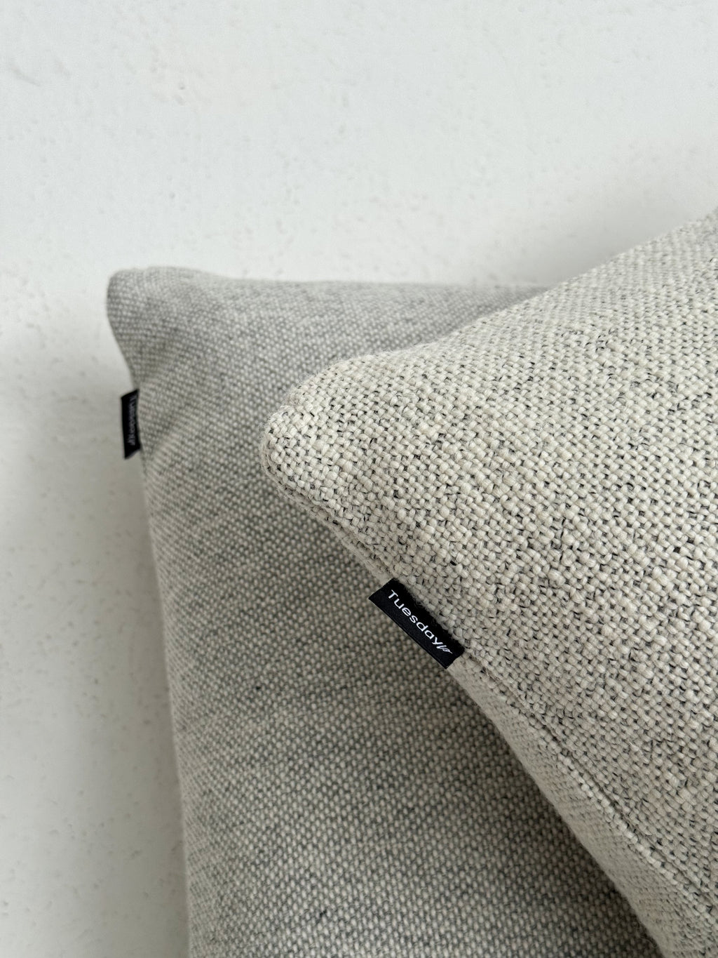 Chunky Woolen Pillow - White Pattern 