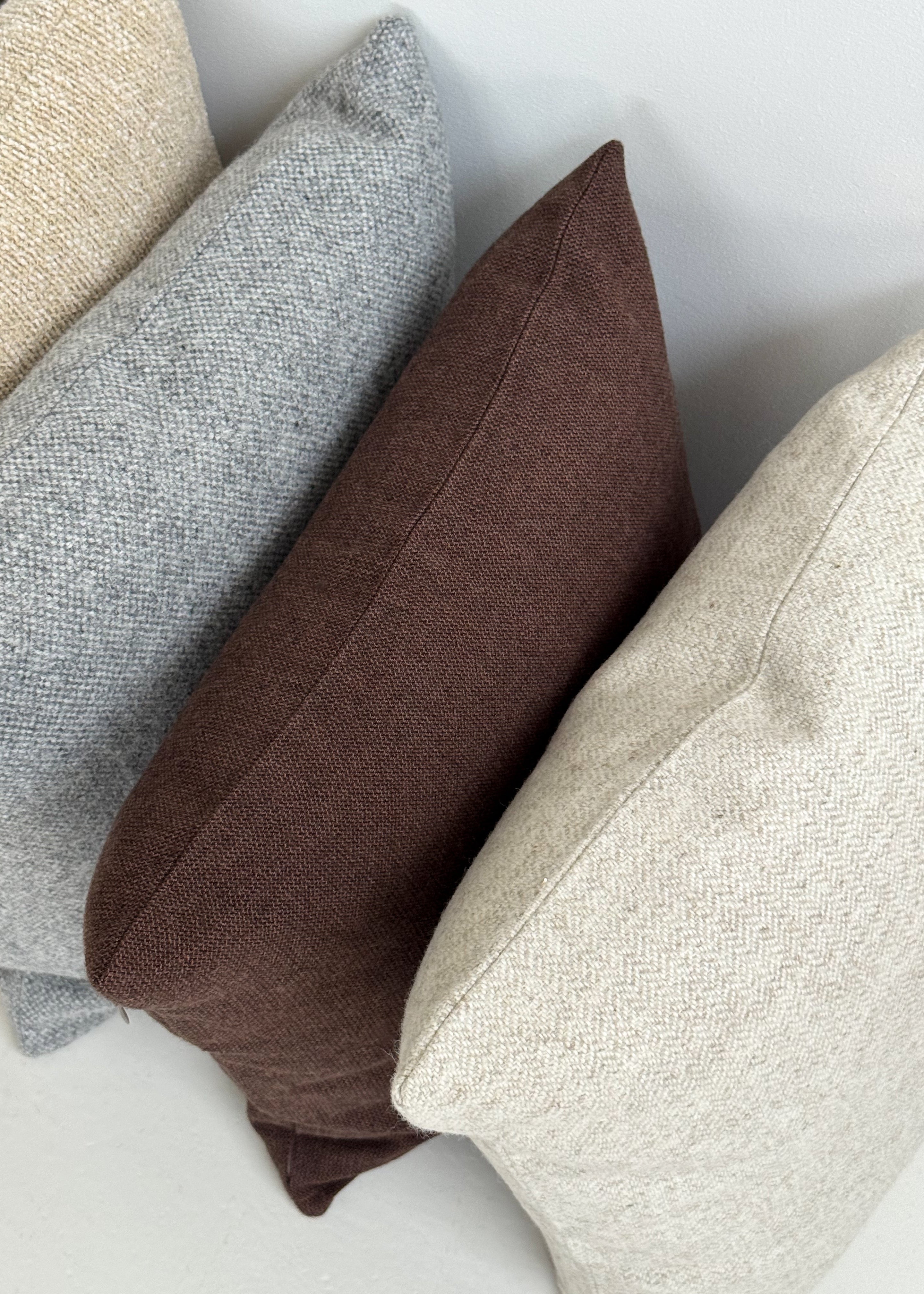 Classic Woolen Pillow - Brown 