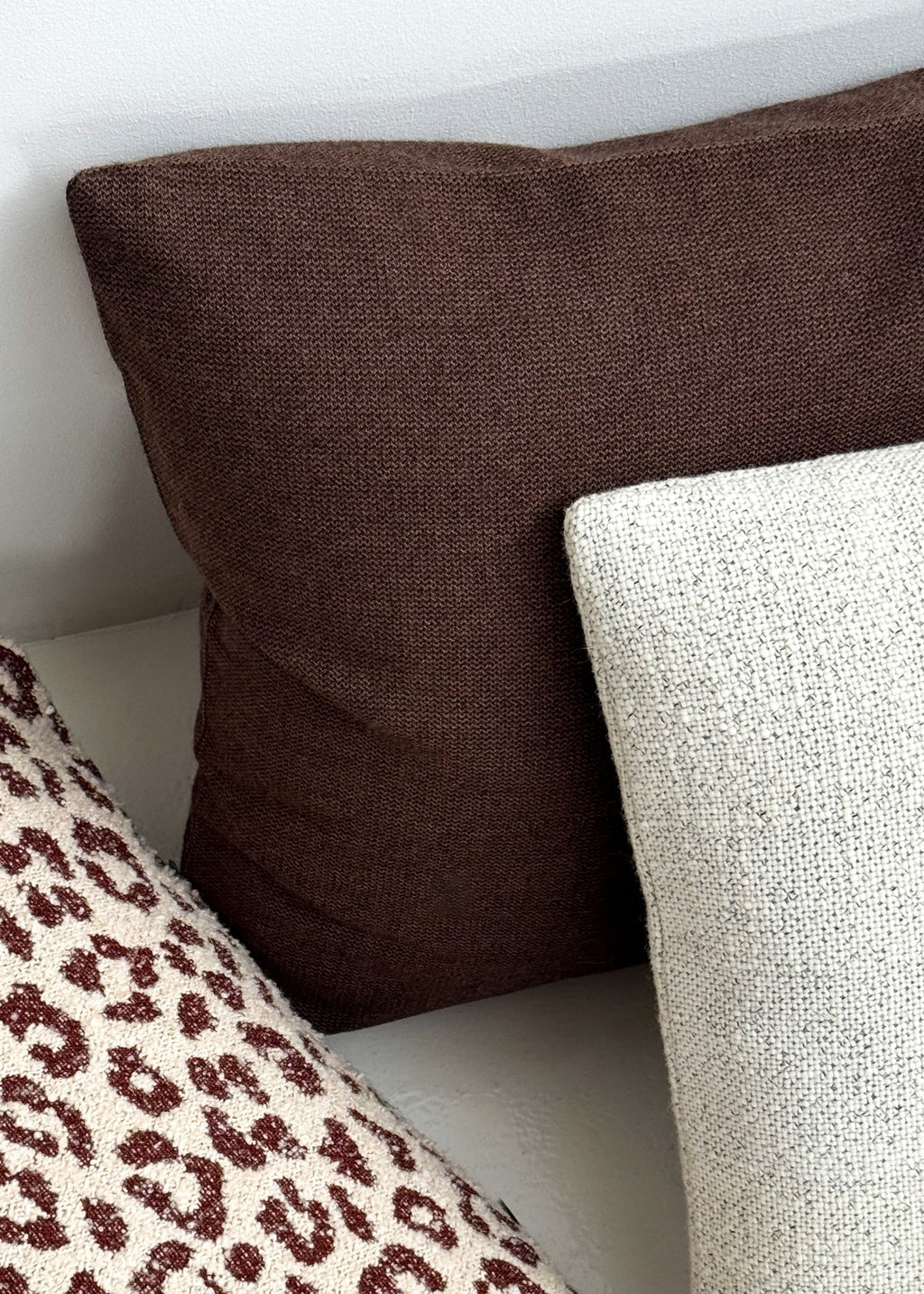 Classic Woolen Pillow - Brown 