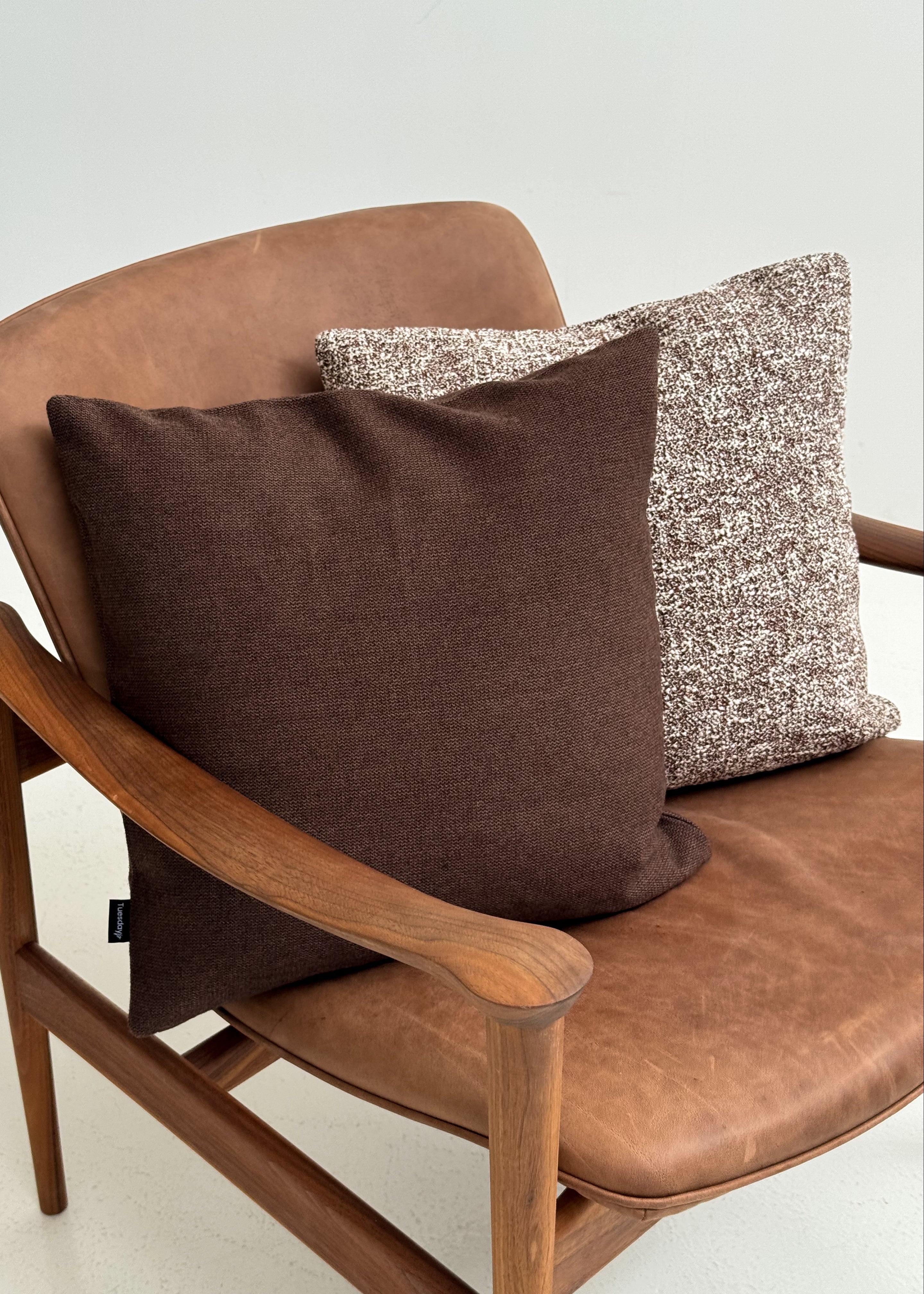 Classic Woolen Pillow - Brown 