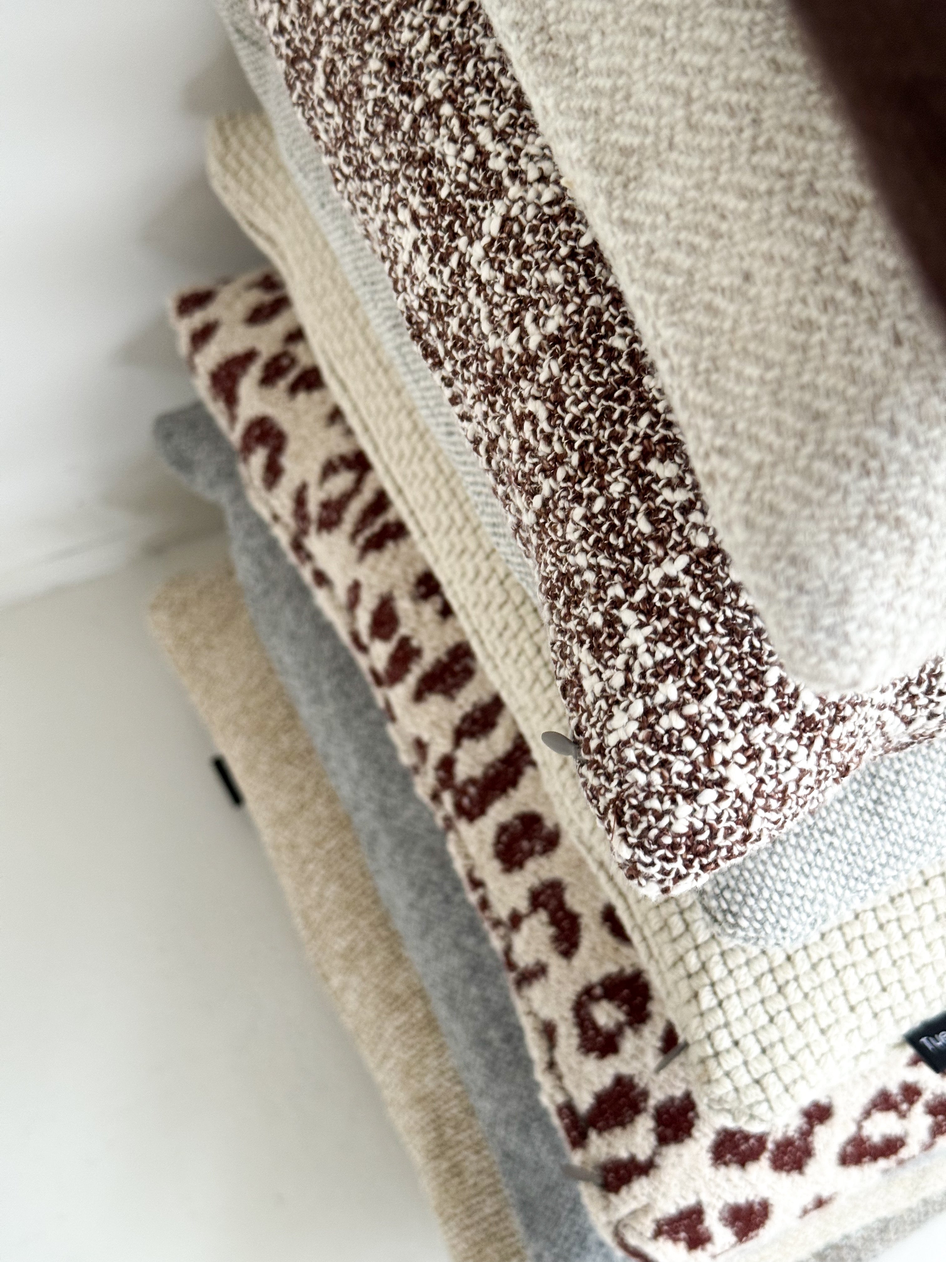 Chunky Cotton Pillow - Brown Pattern 