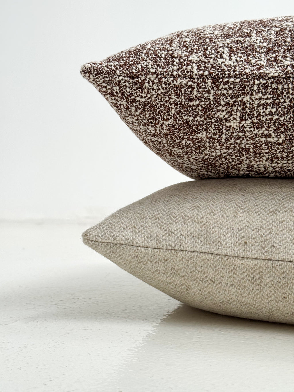 Chunky Cotton Pillow - Brown Pattern 