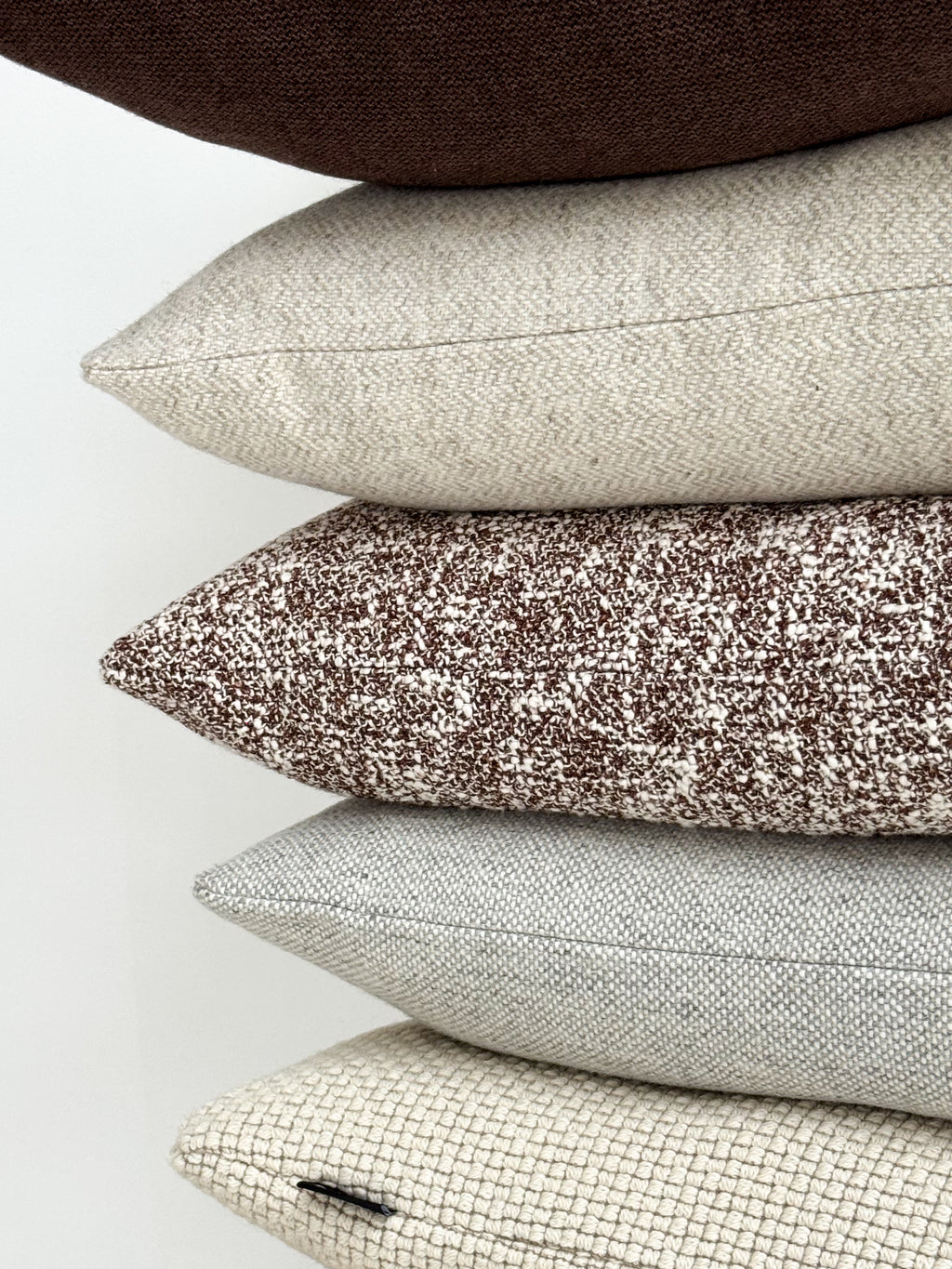 Chunky Cotton Pillow - Brown Pattern 