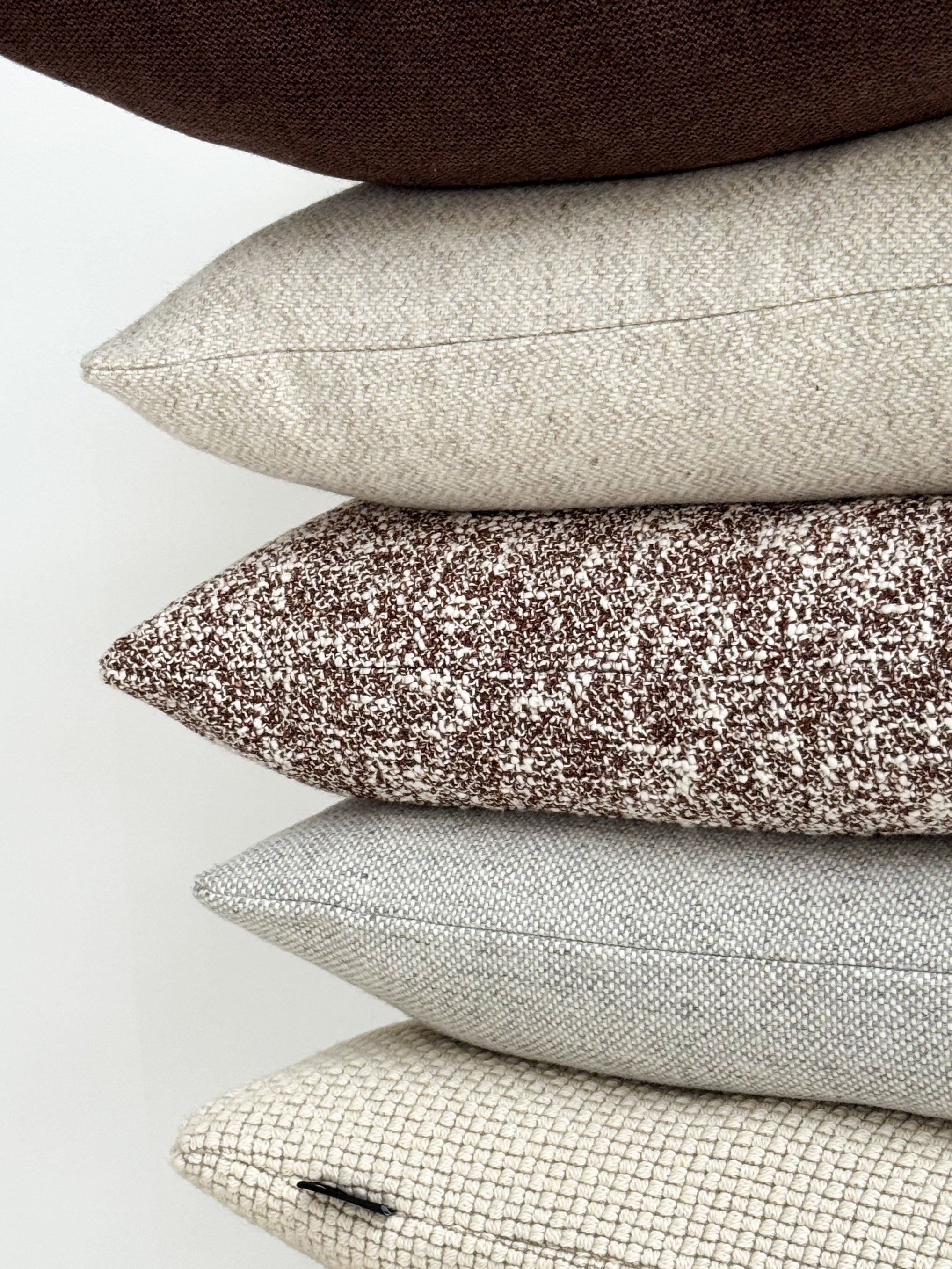 Chunky Cotton Pillow - Brown Pattern 